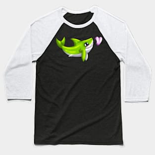 Shark Bites! (Green) Baseball T-Shirt